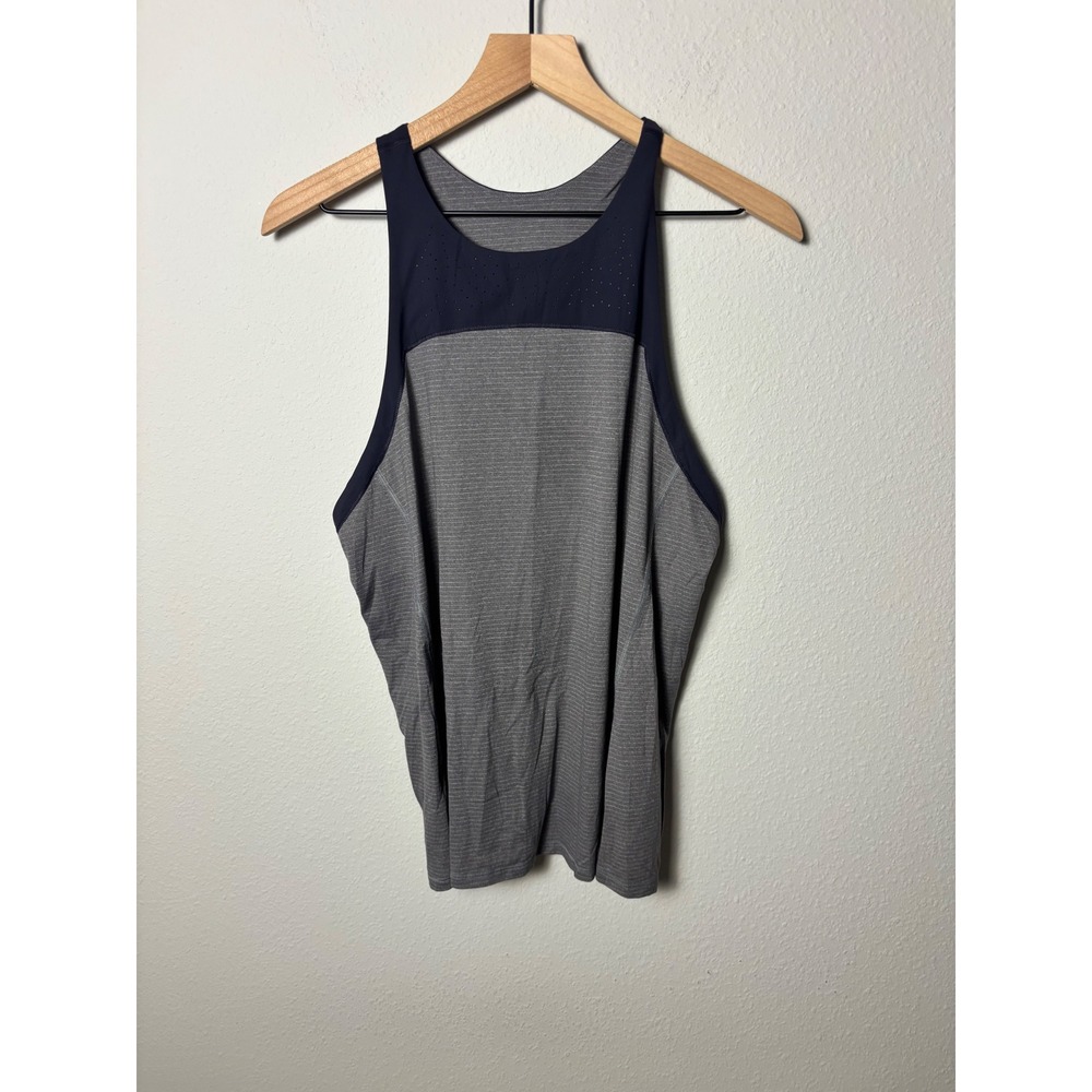 Lululemon Clip-In Tank Heathered Slate Black Grape Racerback Athletic Top Size M
